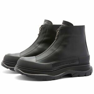 Alexander McQueen Men's Black Leather Tread Boots